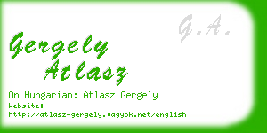 gergely atlasz business card